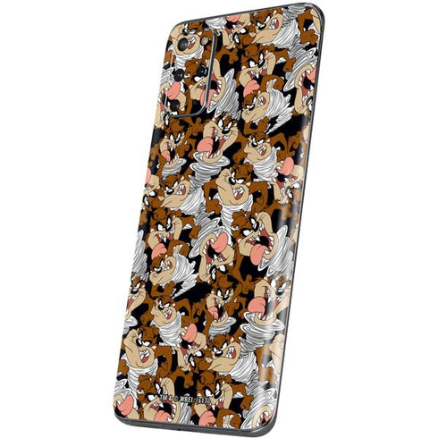 Looney Tunes Taz Super Sized Pattern Galaxy S20 Plus Skin
